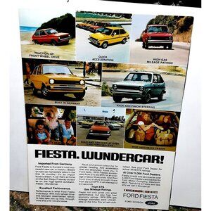 1978 1979 Ford Fiesta Wundercar from Germany Original Print Ad